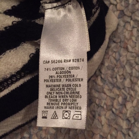 Splendid black cream stripe top - Picture 4 of 4